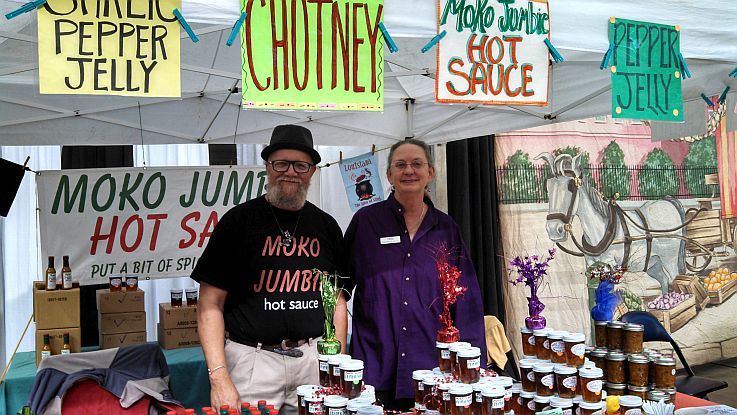 Russell and Tiffant at Market